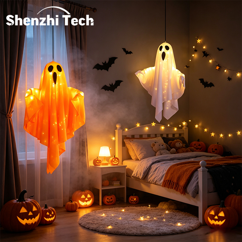Lighting Decor Bedroom - Cadılar Bayramı Temalı, Işıklı Asma Hayalet