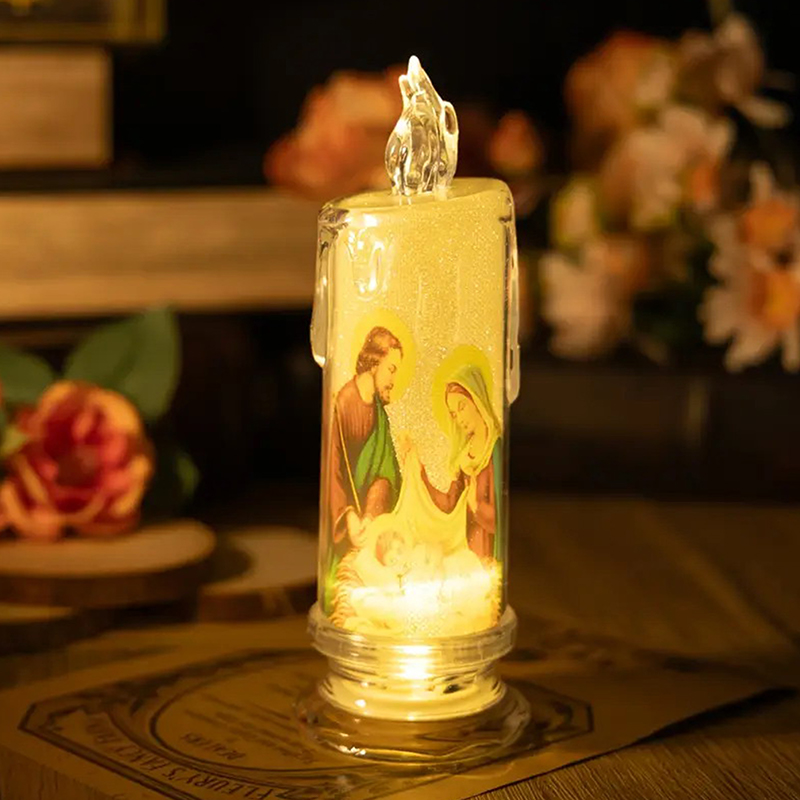 Lighting Decoration Ideas - İsa Meryem Mesih LED Mum Lambası