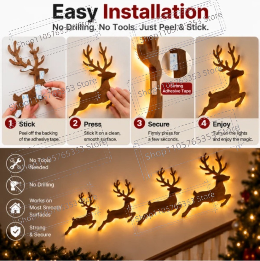 2027 Ren Geyiği Işıltılı Noel  - Up Lighting Decor incelemesi ve fiyatı