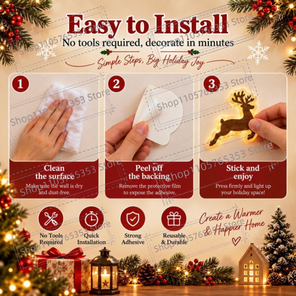 2027 Ren Geyiği Işıltılı Noel  - Up Lighting Decor incelemesi ve fiyatı