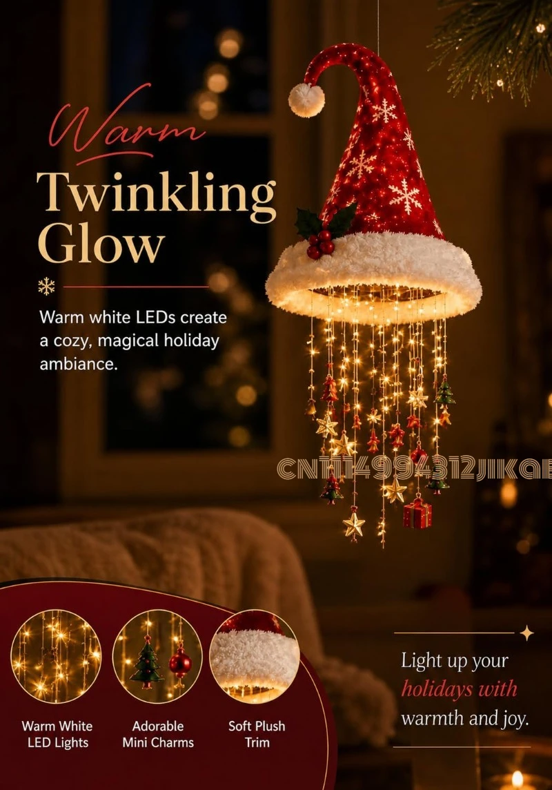 Işıklı Noel Baba Şapkası Şekli - Lighting Christmas Decor incelemesi ve fiyatı