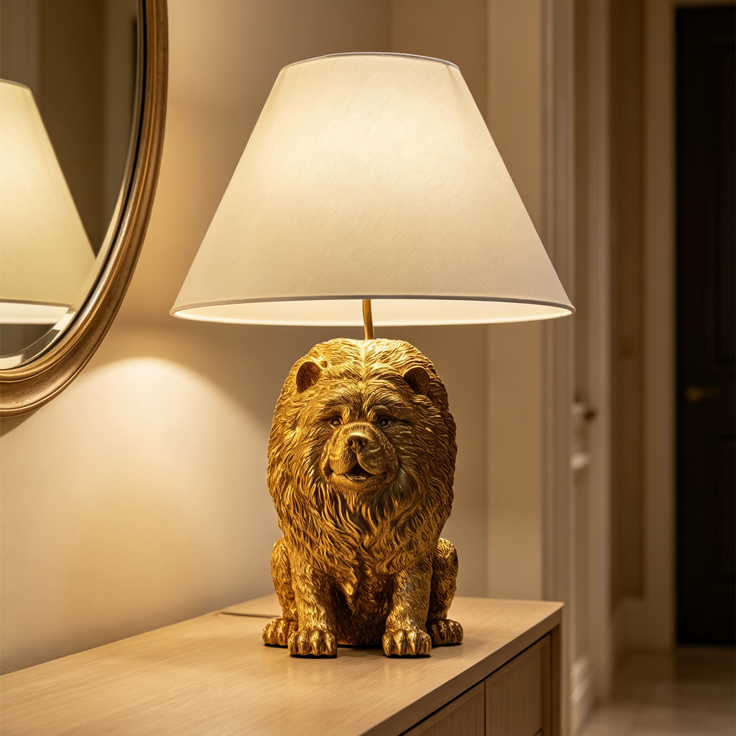 Yaratıcı Chow Chow Hayvan Figü - Lighting Decor Bedroom incelemesi ve fiyatı